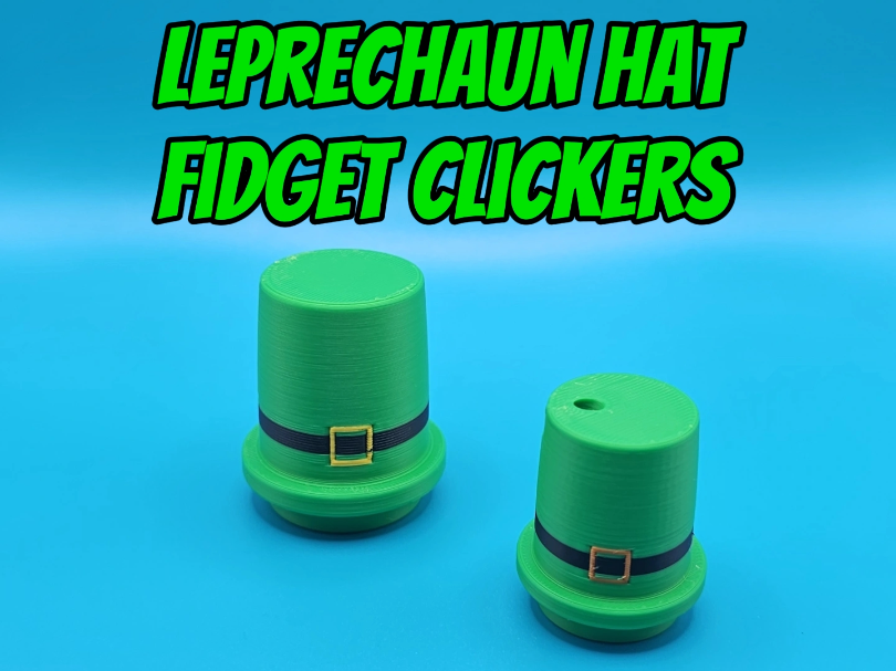 Leprechaun Hat Fidget Clickers - Desk & Keychain