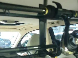 Fishing rod holder for Volvo XC70 and V70