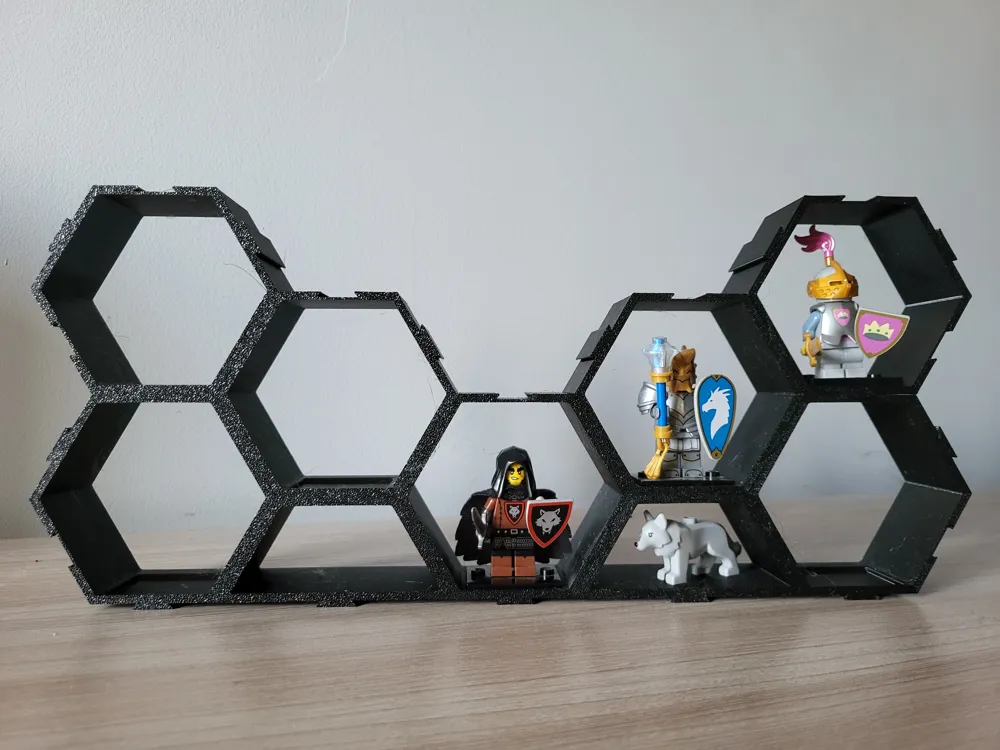 Low cost hexagonal minifigures display - Free 3D Print Model - MakerWorld