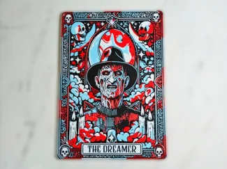 Freddy Kruger Ornate Halloween Card