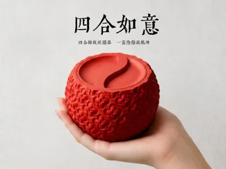 四合如意 锦盒
