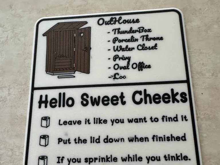Outhouse Sign