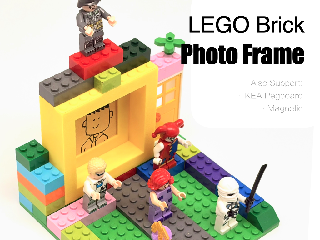 Brick Photo Frame compatible with IKEA Skadis