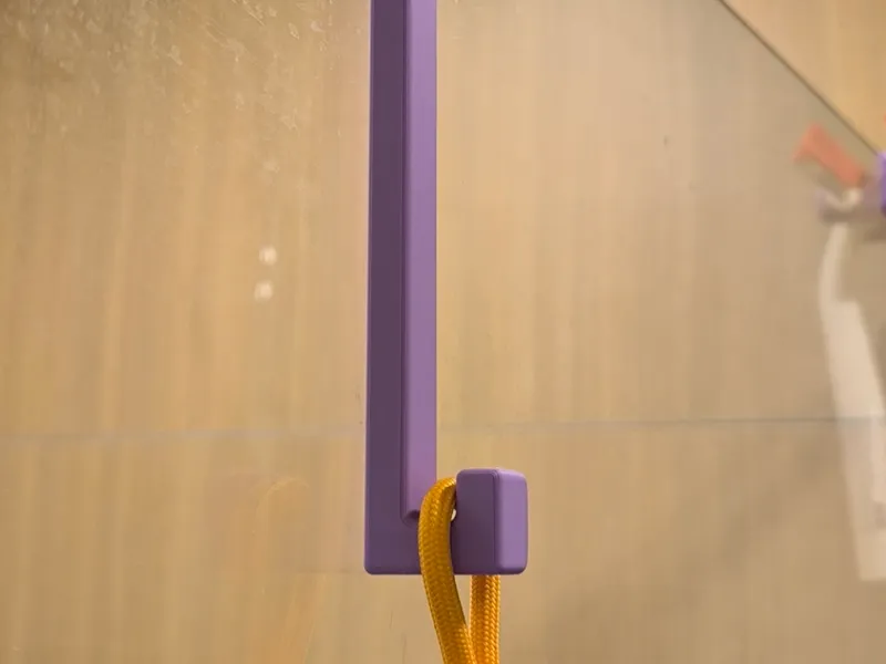 Hook for showerglass - parametric