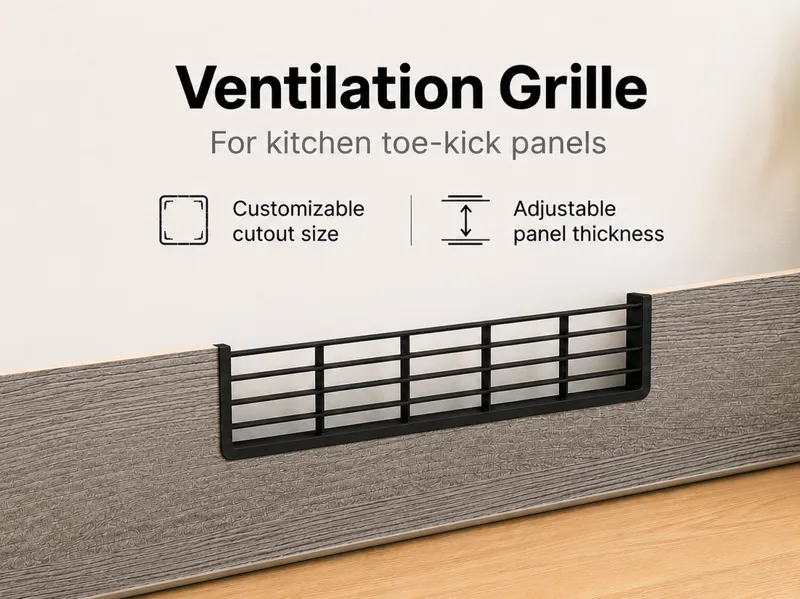 Parametric Vent Grille for Kitchen Toe Kicks