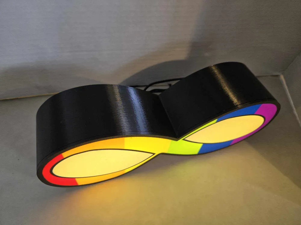 Autism awareness infinity ribbon light box by johnsrestoandfab - MakerWorld