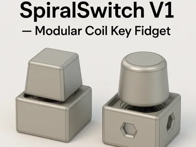 SpiralSwitch V1 — Modular Coil Key Fidget