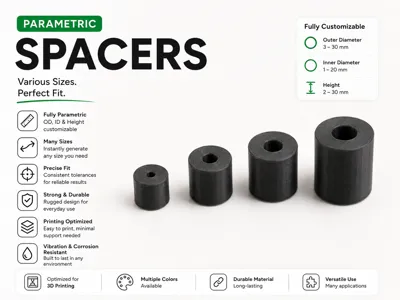 Ultimate Parametric Spacer & Washer - Any Size