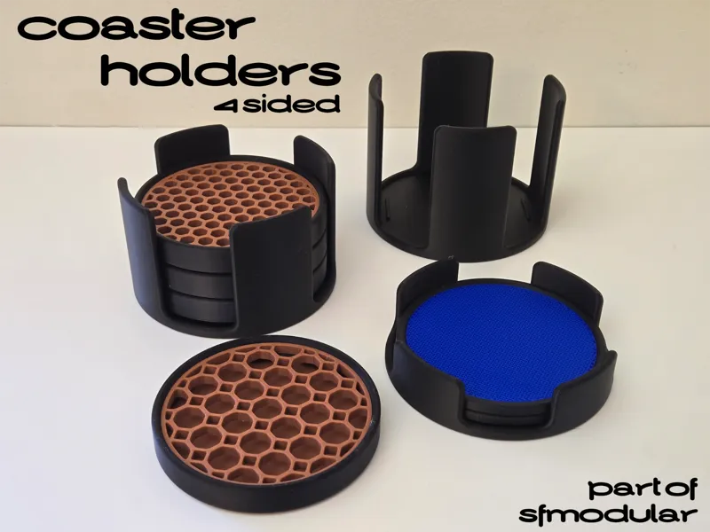 4 Sided Coaster Holders - Multi Size - SFModular
