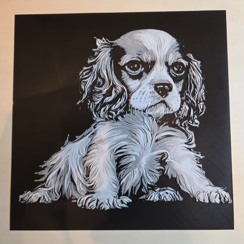 HueForge Cavalier King Charles Dog