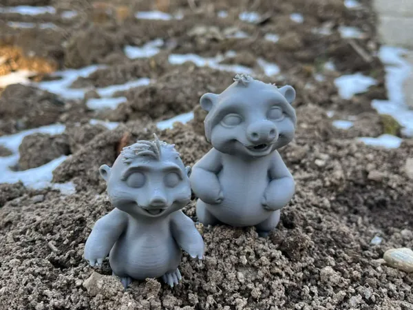 Figurines taupes mignonnes