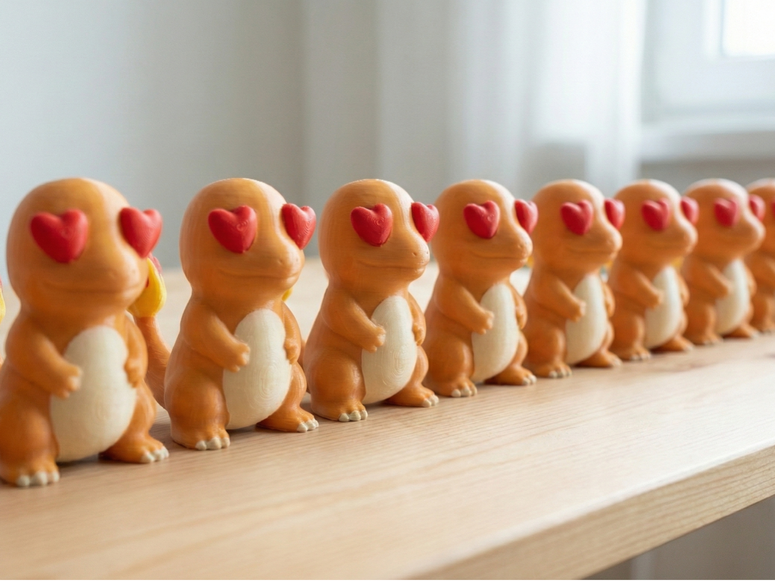 Charmander full colored in love for Valentines day