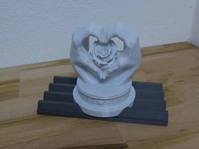 Moku Heart Hands with Rose
