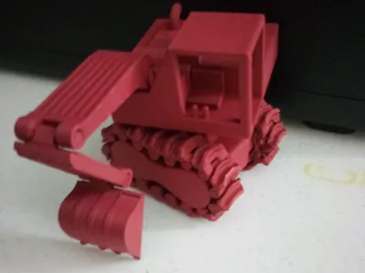 working print in place model excavator