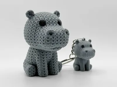 Knitted Hippo