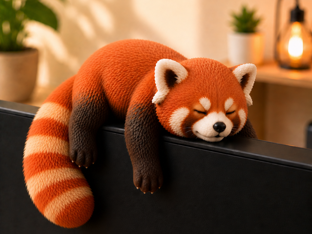 Sleepy Red Panda Monitor Pet