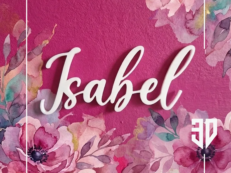 Testo Isabel da utilizzare come topper e marker