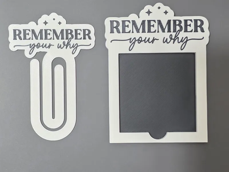 Remember You Why Sticky Note Holder and Paper Clip