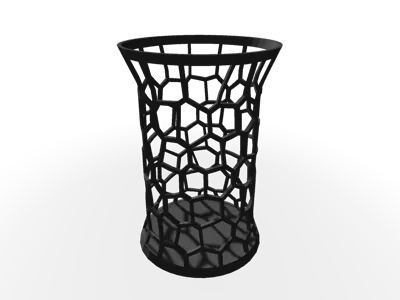 Taro d zbel Rubbish Can Voronoi Polygon Design