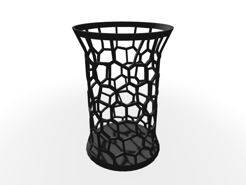 Taro d zbel Rubbish Can Voronoi Polygon Design