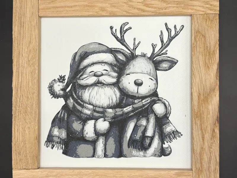 Weihnachtsbild Santa & Rentier Set