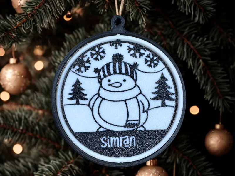 Personalized SnowMan Ornament
