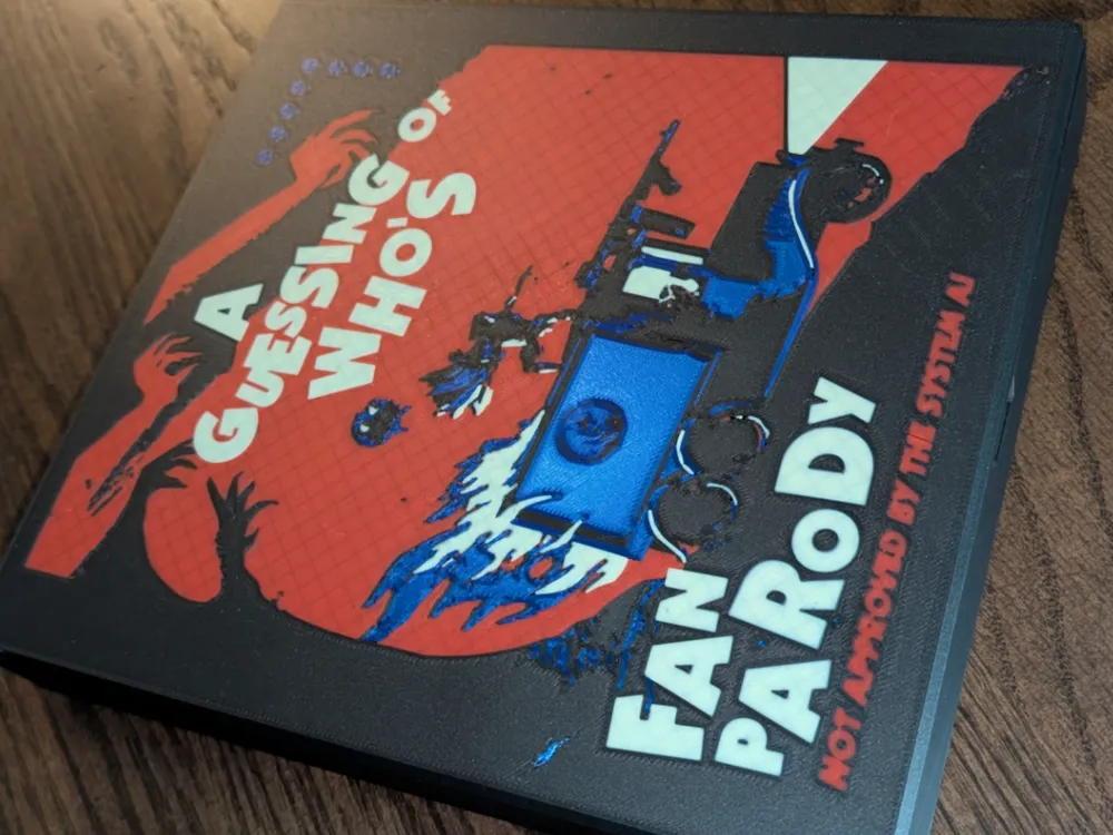 Caja o estuche: Dungeon Crawler Carl Fan Parody Guess Who Box. Referencia del modelo original.