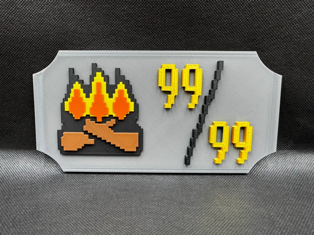 OldSchool RuneScape 99 Firemaking Plaque by Linski3D - MakerWorld