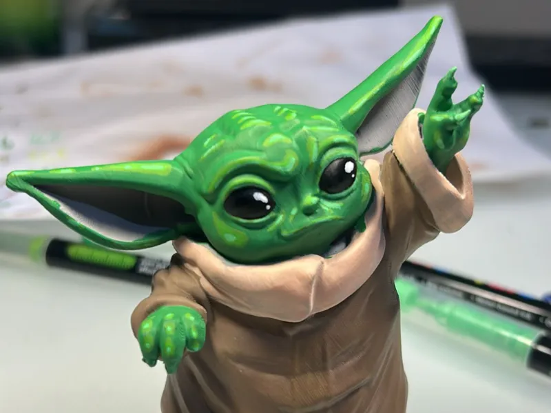 baby yoda da bicchiere con ghiaccio 