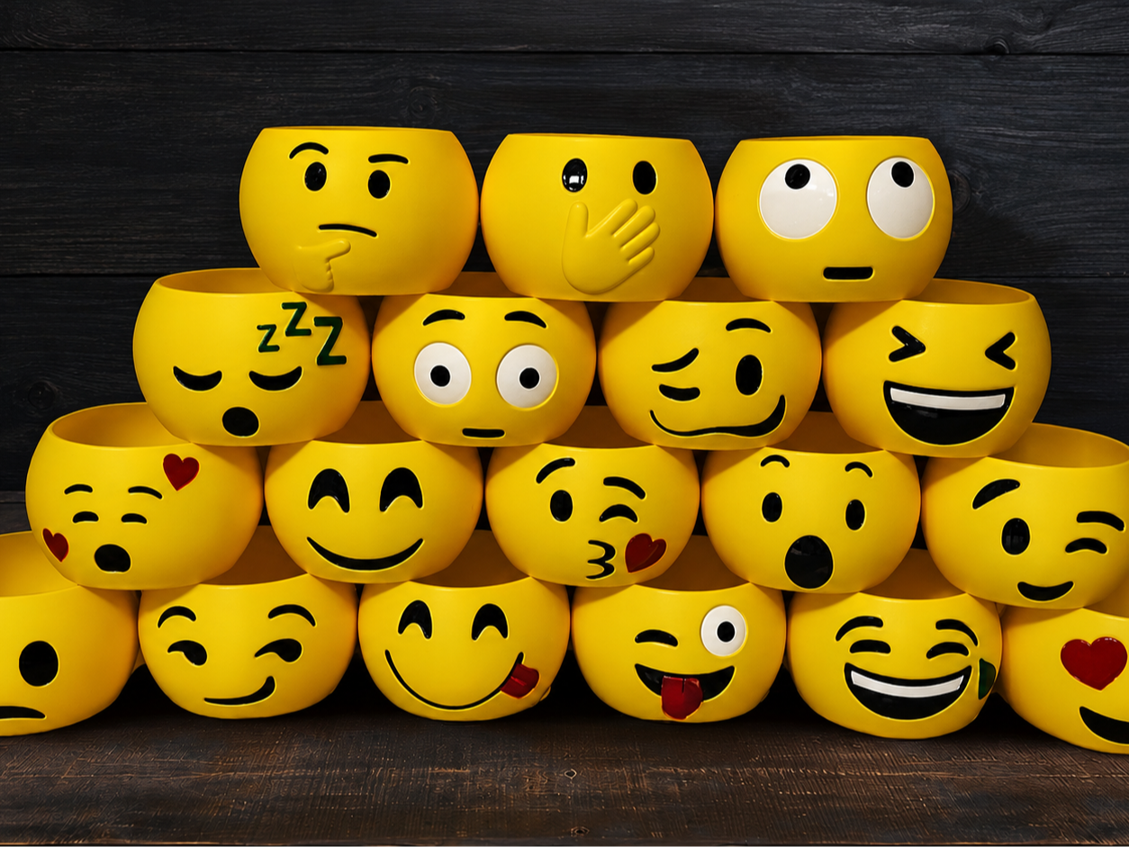 Emoji Plant Pot / Regular Pot set! Desk Ornaments