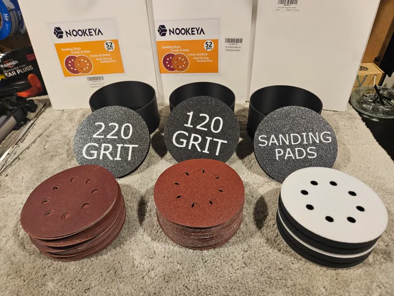 5 Inch Round Sandpaper Containers