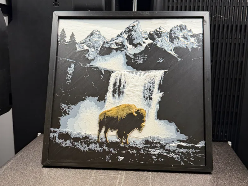 Buffalo in the Teton Mountains