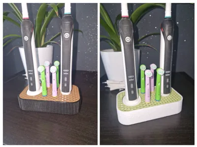 Oral-B Toothbrush Holder - Holds 2 brushes & 4 heads
