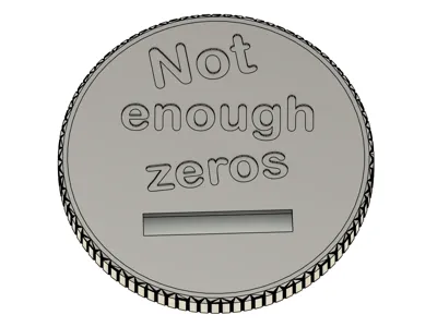 Monster Can Piggy Bank Lid - Not enough zeros