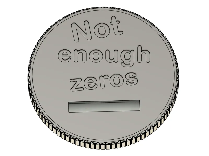 Monster Can Piggy Bank Lid - Not enough zeros