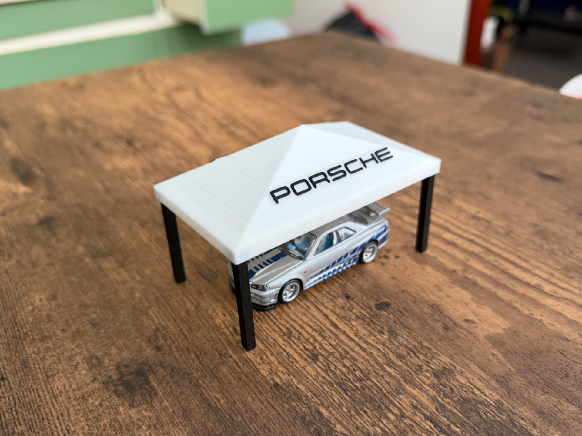 Porsche tent for 1:64 scale cars
