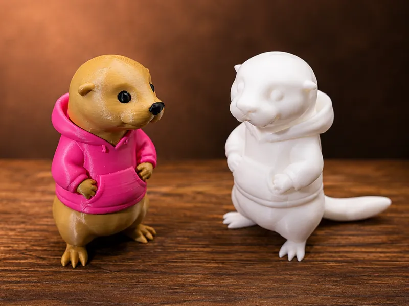 Otter in a hoodie