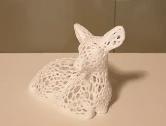 Deer | doe laying | voronoi pattern