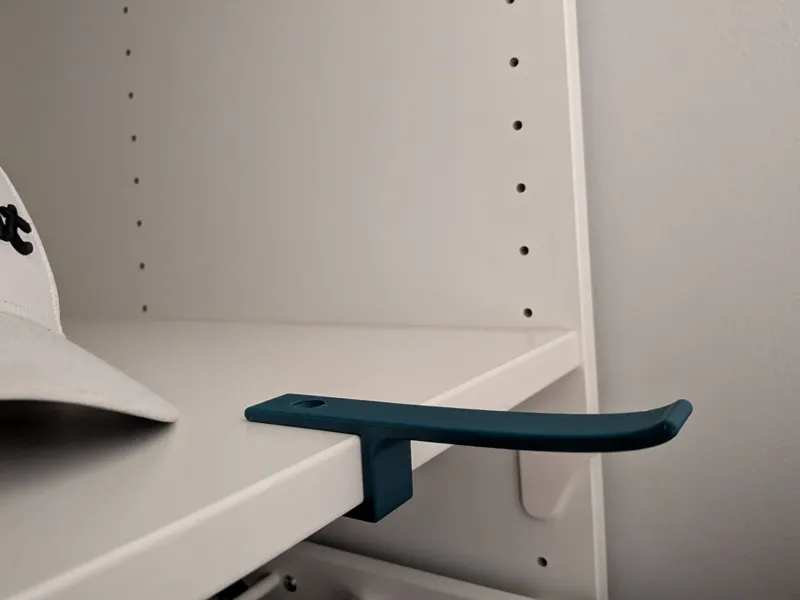 Hat hook for IKEA BESTA shelf