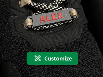 Custom Shoe Lace Name Tag Charm