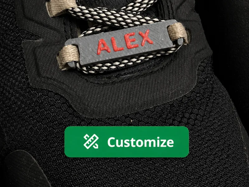 Custom Shoe Lace Name Tag Charm