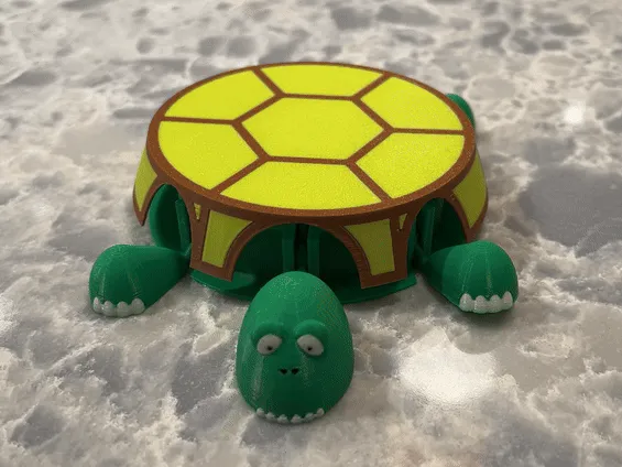 Animated, Articulated Turtle Coaster Fidget