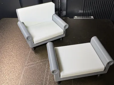 Dolls House Chair and Foot Stool 