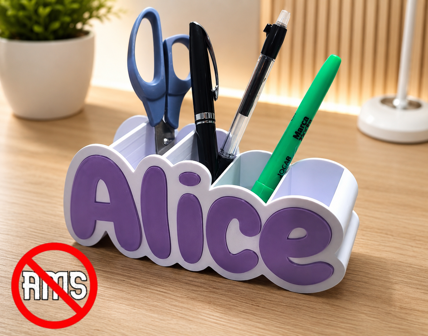 Customizable Name Pen Holder – Desk Organizer