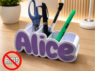 Customizable Name Pen Holder – Desk Organizer