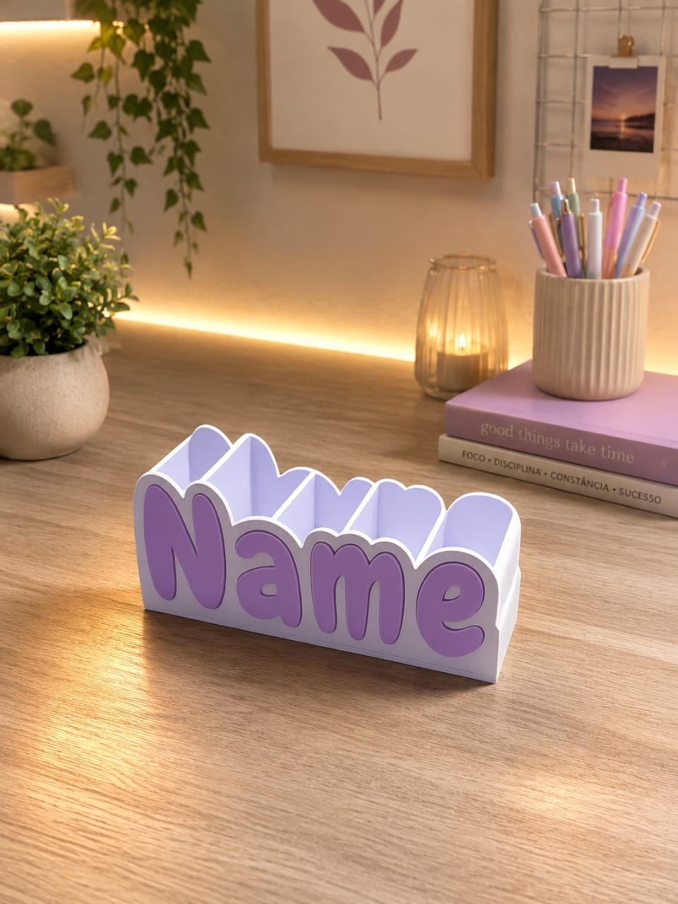 Customizable Name Pen Holder – Desk Organizer