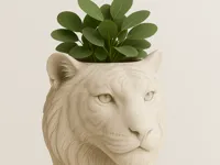 Pot de fleurs tête de tigre — photo 1