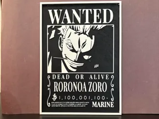 Roronoa Zoro Wanted Poster - One Piece Hueforge