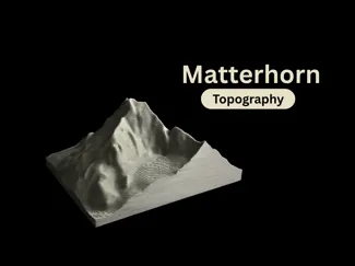 Matterhorn topography 3D Miniature Mountain