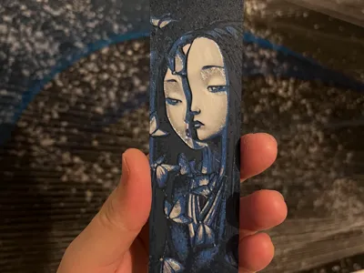 Japanese ghost bookmark (Hueforge) - No AMS needed